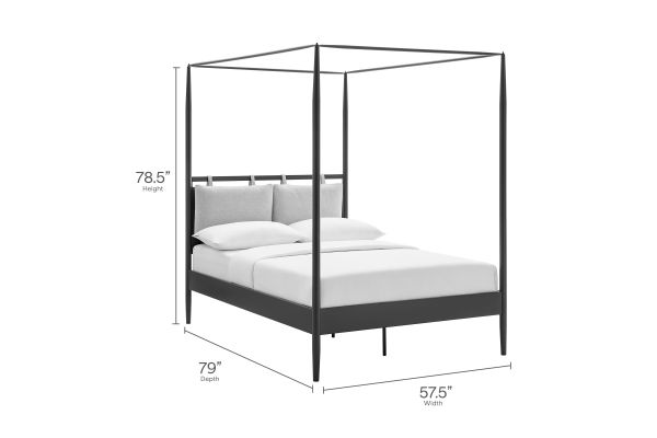 Marlowe 4-Poster Canopy Metal Full Platform Bed by Modway