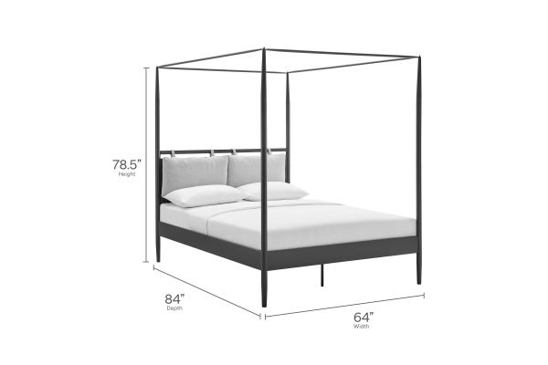 Marlowe 4-Poster Canopy Metal Queen Platform Bed by Modway