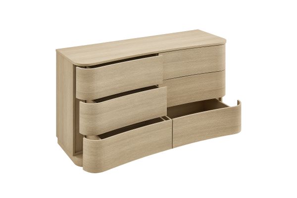 Mirae 6-Drawer Curved Dresser by Modway