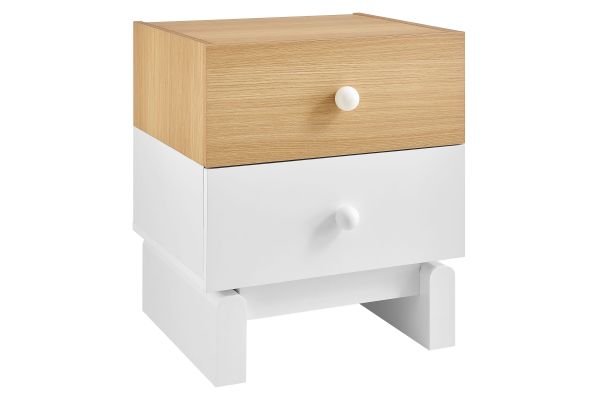 Nolia 2-Drawer Color Block Nightstand by Modway