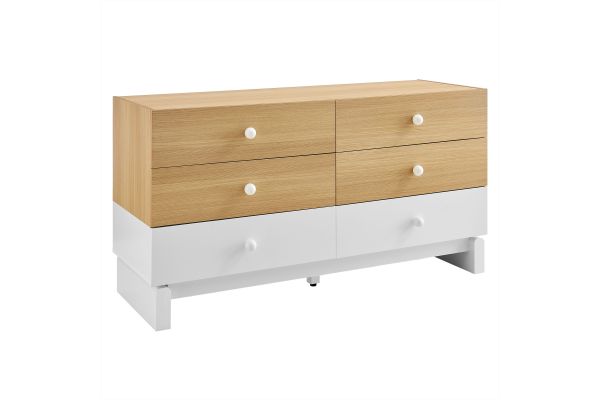 Nolia 6-Drawer Color Block Dresser by Modway