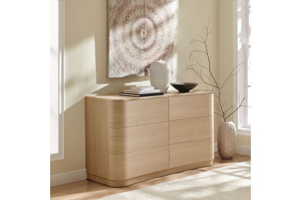 Mirae 6-Drawer Curved Dresser by Modway
