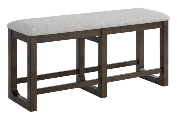 Hadley Brown Counter Table + 4 Counter Chairs + Bench