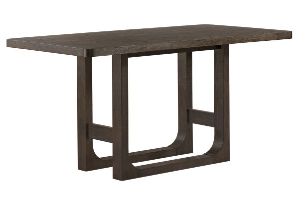 Hadley Brown Counter Table + 4 Counter Chairs + Bench