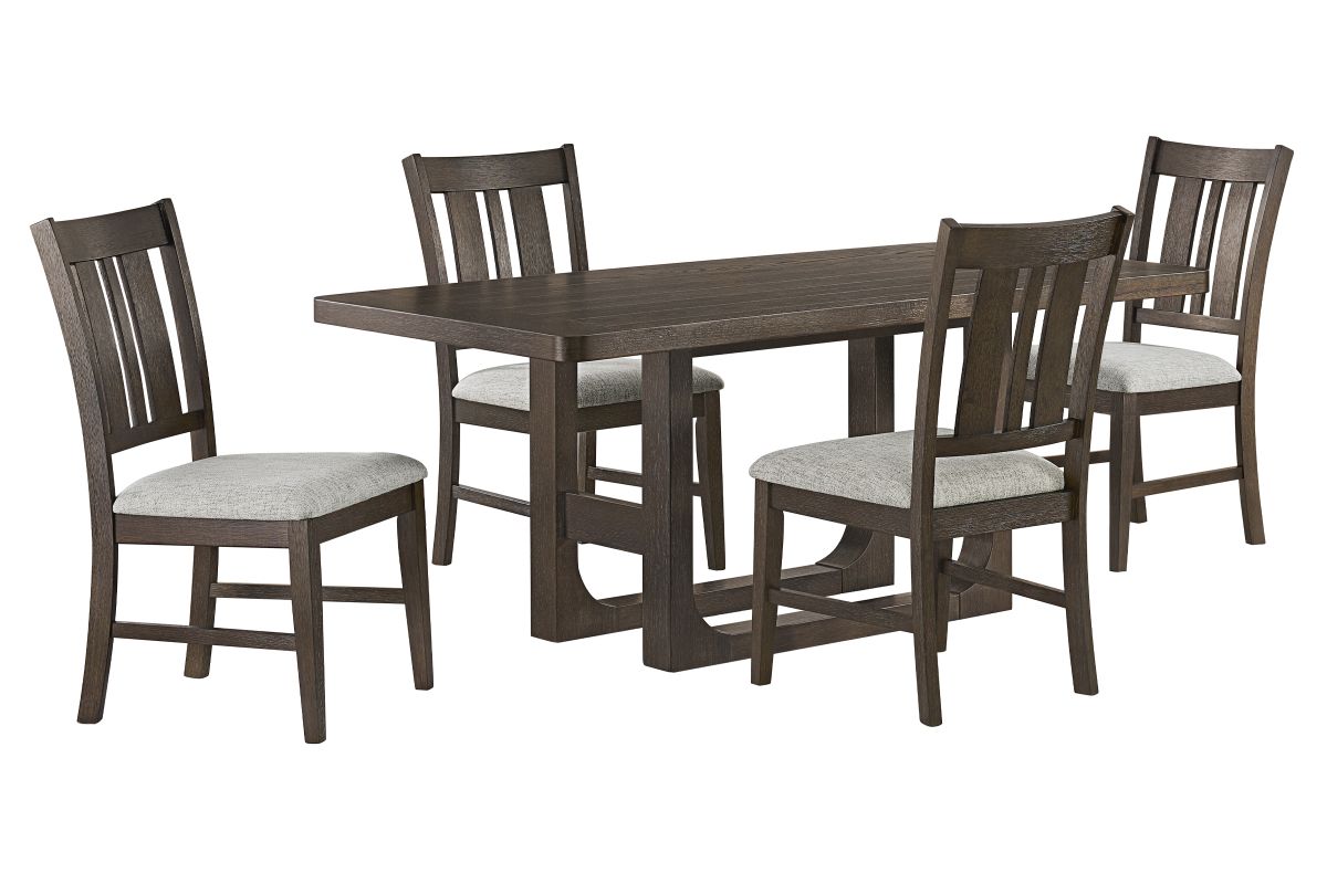 Hadley Brown Dining Table + 4 Dining Chairs at Gardner White