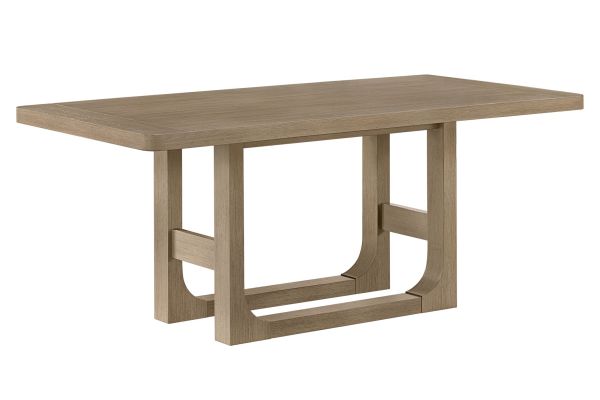 Hadley Natural Dining Table + 4 Dining Chairs + Bench