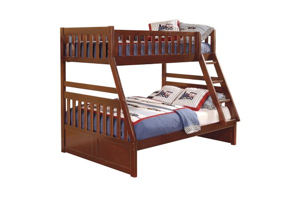 Rowe Dark Cherry Twin/Full Bunk Bed and Chest