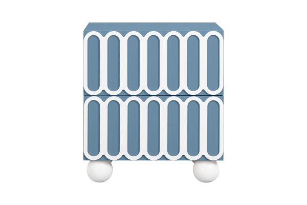 Tori Motif Blue Nightstand