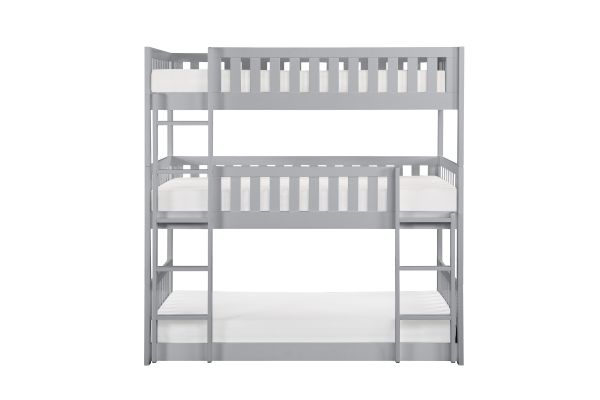 Orion Gray Triple Bunk Bed - Twin