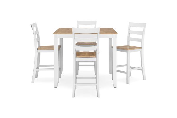 Gesthaven White Counter Height 5-Piece Dining Set