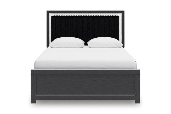Zuraleus Queen Upholstered Platform Bed - Black