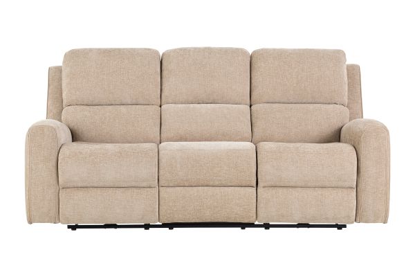 Davis Beige Dual Power Reclining Sofa