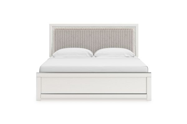 Zuraleus King Upholstered Panel Platform Bed