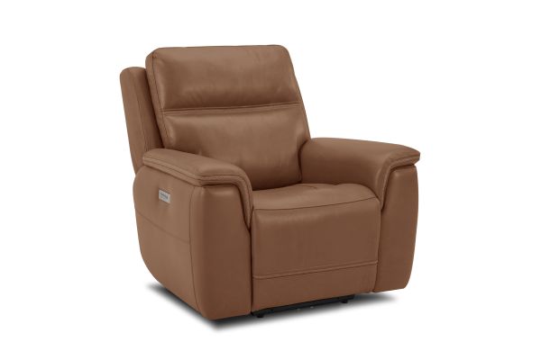 Stephen Brown Leather Triple Power Recliner 