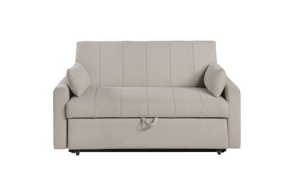 Portland Boucle Upholstered Sleeper Sofa - Latte
