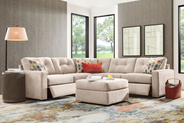 ModularOne Stone 5-Piece Power Reclining Sectional