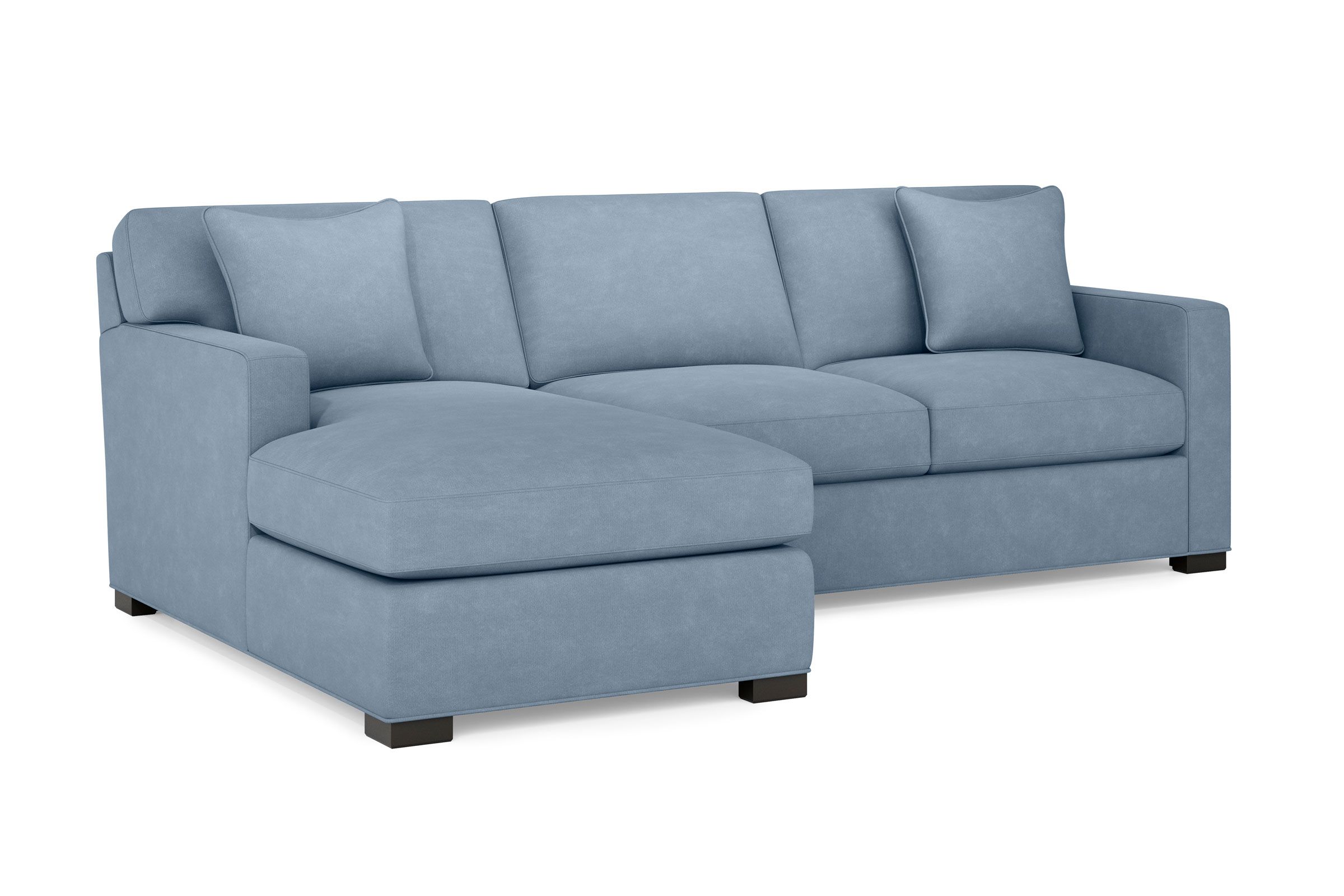 Harmonie Blue 2-Piece Sectional with Left Arm Facing Chaise