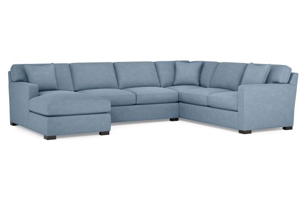 Harmonie Blue 3-Piece Sectional with Left Arm Facing Chaise 