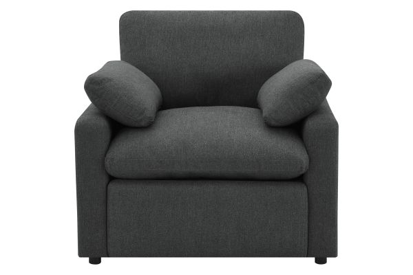 Collins Charcoal Grey Upholstered Power Recliner Chair