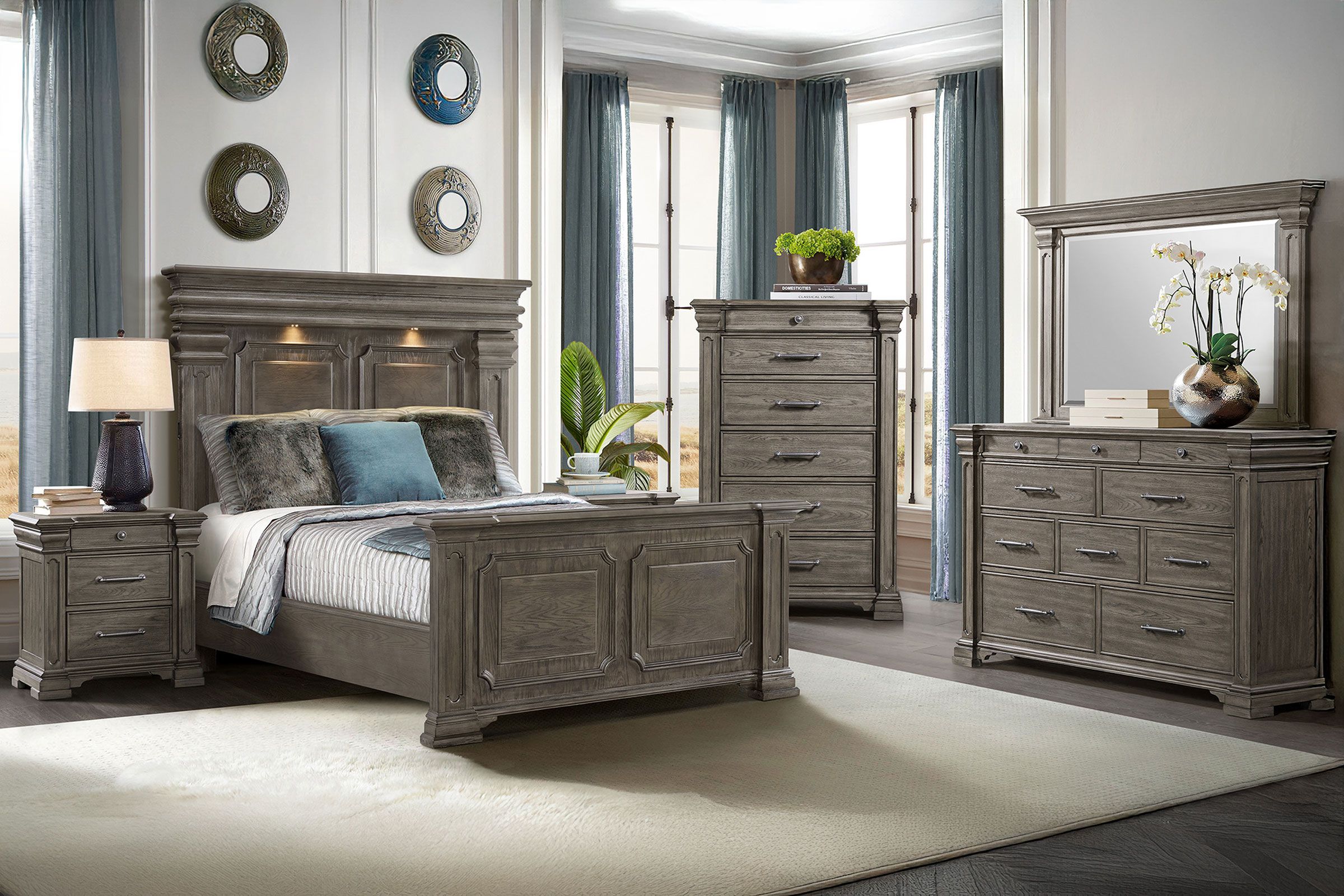Radcliff 5-Piece Queen Panel Bedroom Set at Gardner White
