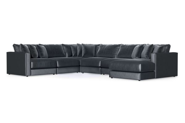 Brynn Slate 6-Piece Sectional with Right Arm Facing Chaise 