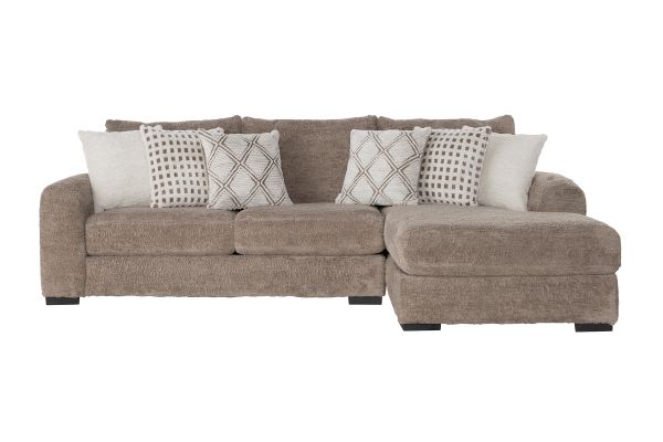 Haven Cocoa 2-Piece Sectional with Right Arm Facing Chaise