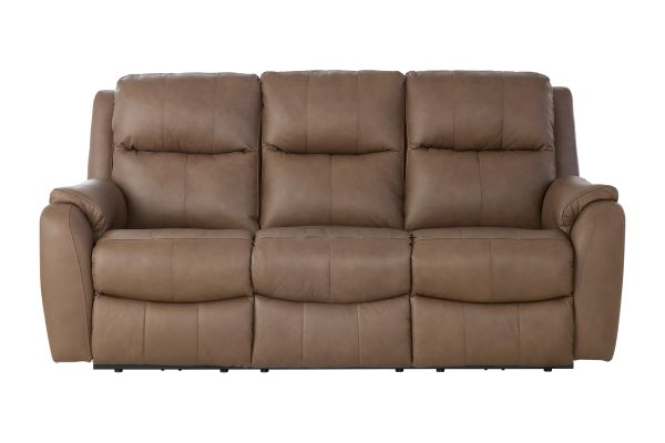 Cass Leather Dual Power Reclining Sofa