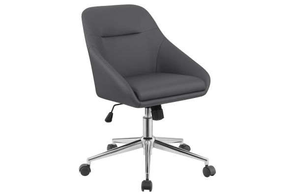 Jackman Upholstered Adjustable Home Office Desk Chair - Grey