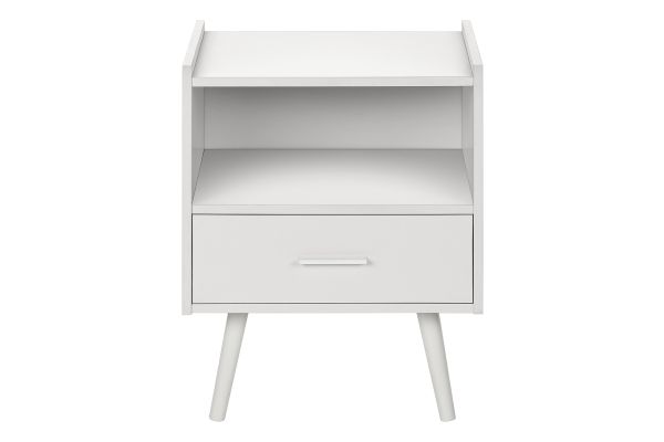 Monarch Specialties I 3666 - White End Table With 1 Drawer