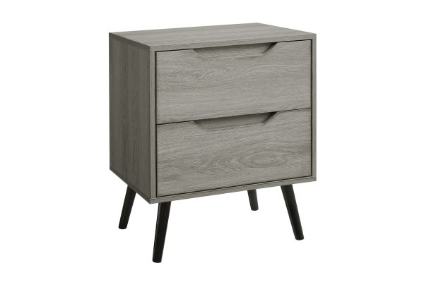 Monarch Specialties I 3693 - Taupe End Table - 2 Drawers