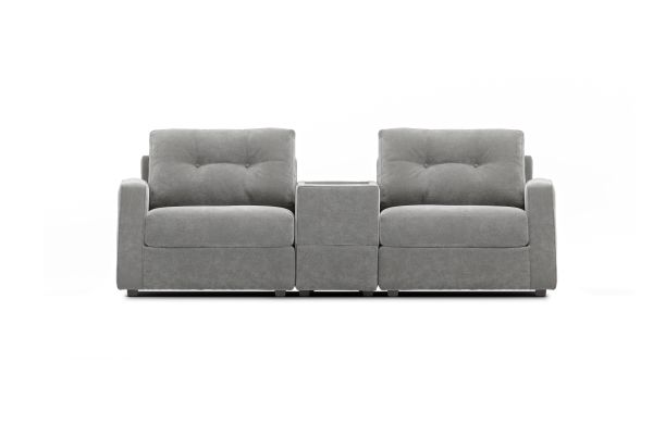 ModularOne Granite Power Reclining Loveseat with E-Console