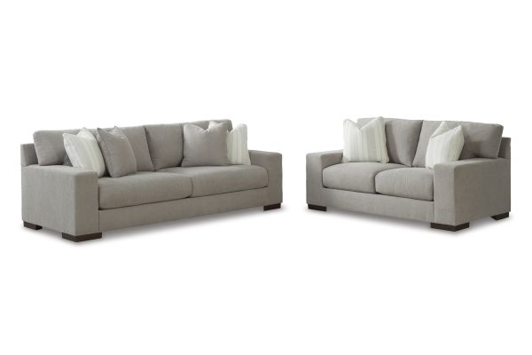 Maggie Flax Sofa and Loveseat