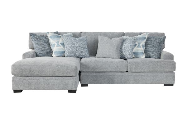 Bulova Silver 2-Piece Sectional with Left Arm Facing Chaise 