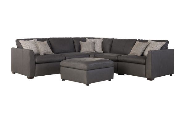 Lance Leather Power Reclining 6-Piece Sectional 
