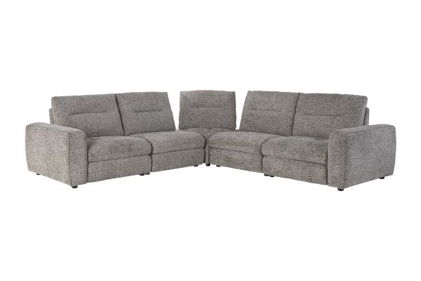 Polo Grey Power Reclining 5-Piece Sectional 