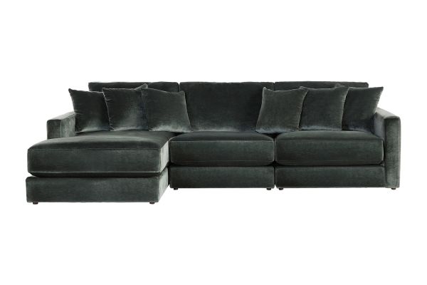 Brynn Pine 3-Piece Sectional with Left Arm Facing Chaise