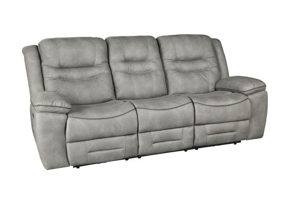 Harley Grey Dual Power Sofa with Dropdown Table