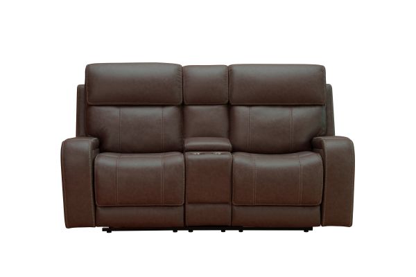 Newport Walnut Dual Power Loveseat