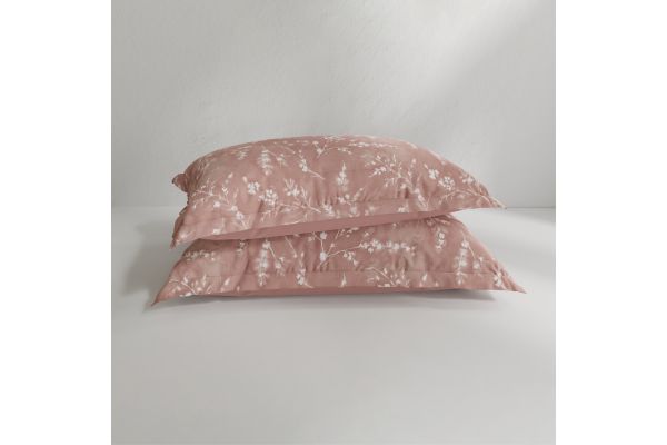 Euro Pillow Sham Set + Refreshing - Floral Press Ash Rose