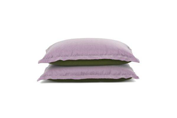 King Pillow Sham Set + Cooling/Bamboo King - Lilac / Jungle