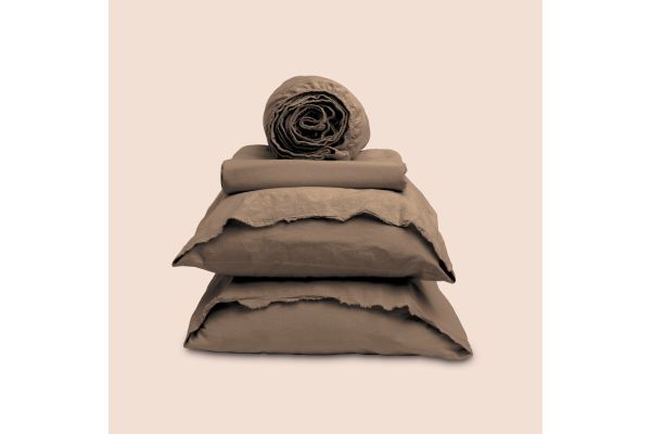 Dr. Weil Garment Washed Percale King Pillowcase - Desert Sand