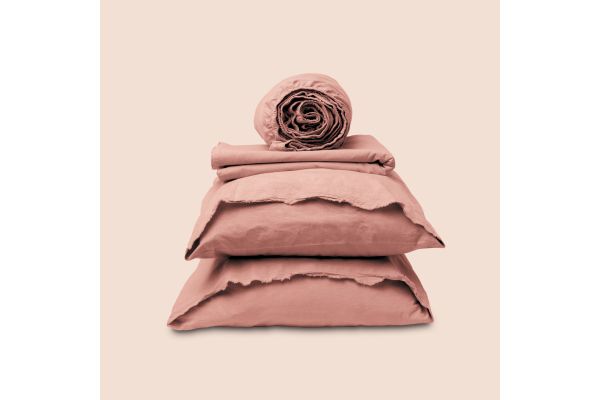 Dr. Weil Garment Washed Percale King Pillowcase - Pink Sandstone