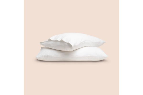Dr. Weil Blended Linen Queen Pillowcase - White