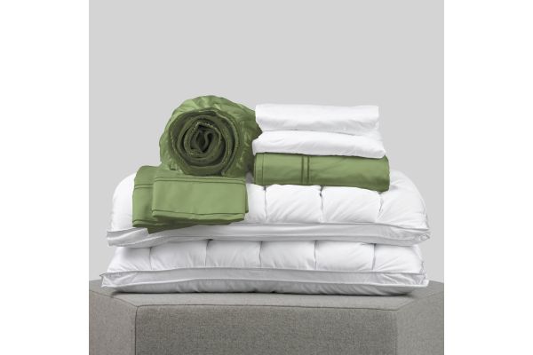 Split King Comfort Bundle - Moss