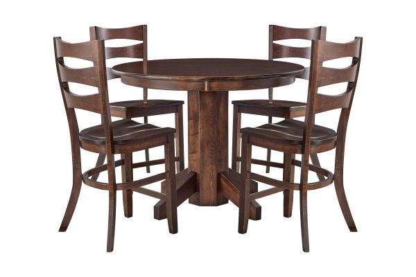 Cambridge Counter Table + 4 Wood Chairs