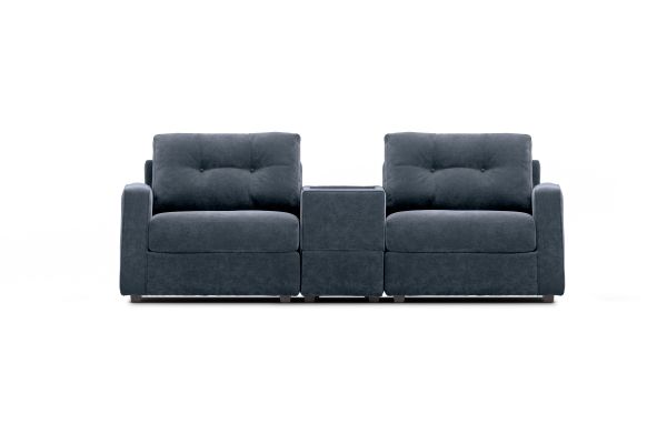 ModularOne Navy Power Reclining Console Loveseat