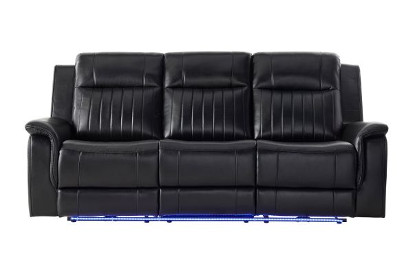 Sync Black Power Reclining Sofa 