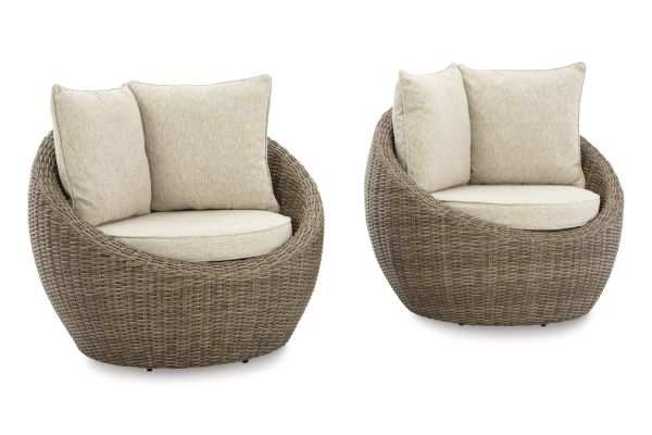 Danson Swivel Lounge with Cushion (Set of 2)