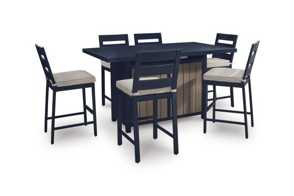 East Beach 7-Piece Fire Bar Dining Set