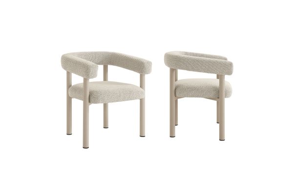 Nautica Outdoor Patio Aluminum Dining Armchairs Set of 2